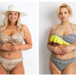 strój kąpielowy plus size beżowy