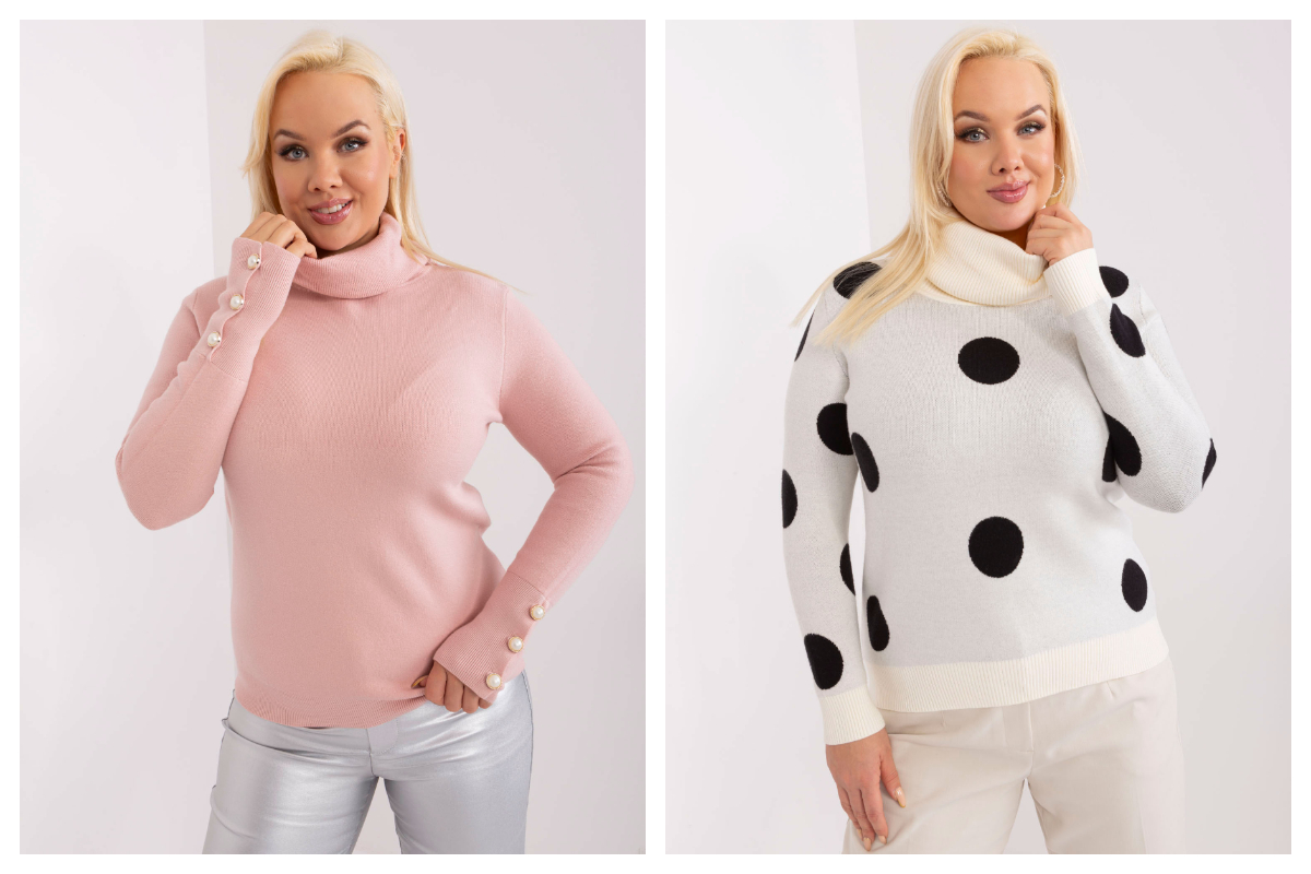 klasyczne swetry plus size na wiosnę w sklepie online