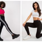 Czarne legginsy basic z bawełny na eButik.pl
